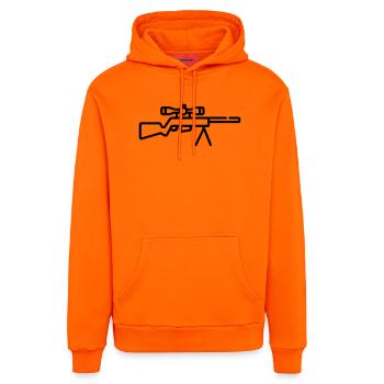sniper - Organic Relaxed Hoodie Made in EU - SUNSET ORANGE - Front