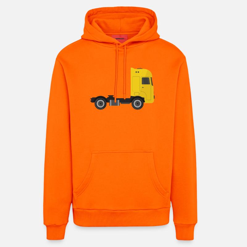 Semi-remorques - Sweat à capuche bio décontracté fabriqué en UE - SUNSET ORANGE