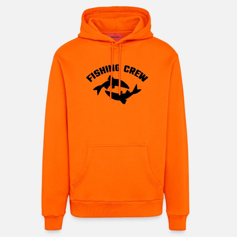 Équipage de pêche - Sweat à capuche bio décontracté fabriqué en UE - SUNSET ORANGE