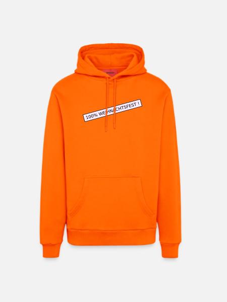 Noël à 100 % - Sweat à capuche bio décontracté fabriqué en UE - SUNSET ORANGE
