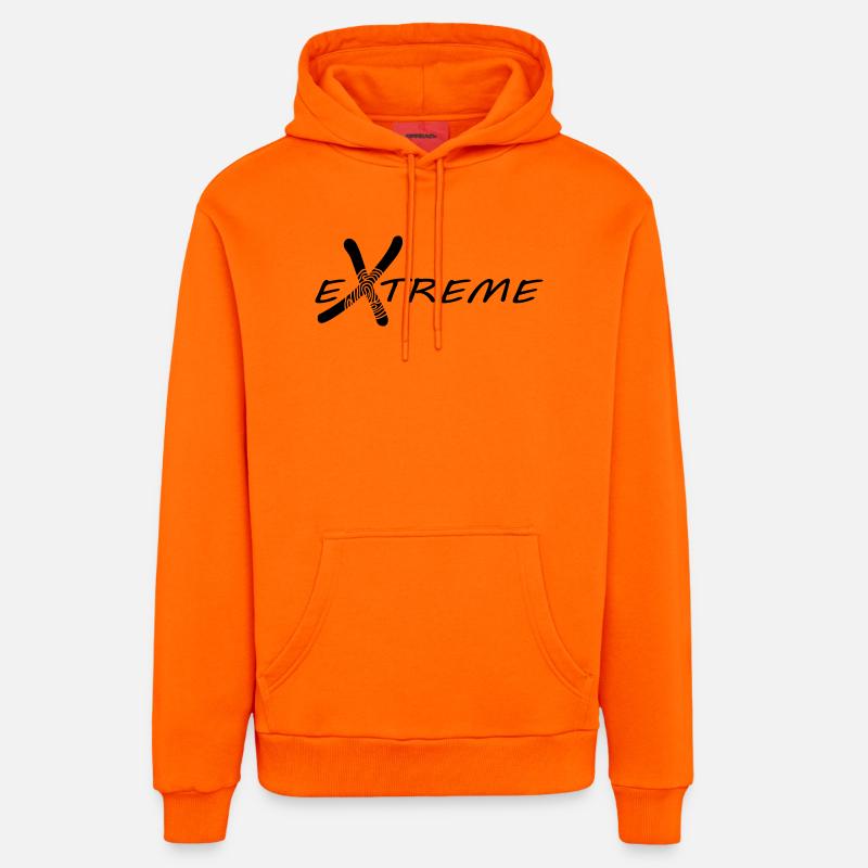 Excès - Sweat à capuche bio décontracté fabriqué en UE - SUNSET ORANGE