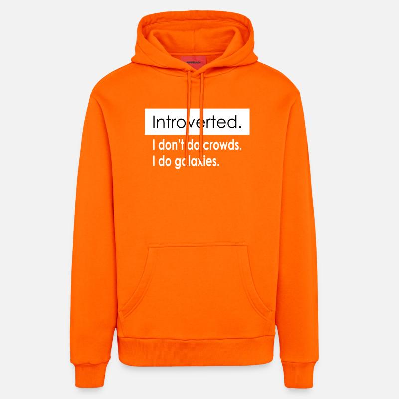 Citations d’introverti - Sweat à capuche bio décontracté fabriqué en UE - SUNSET ORANGE