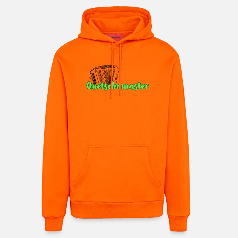 Maître Squeezebox - Sweat à capuche bio décontracté fabriqué en UE - SUNSET ORANGE