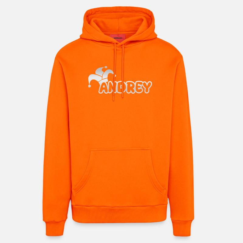 Andrey dans le rôle de Carnaval - Sweat à capuche bio décontracté fabriqué en UE - SUNSET ORANGE