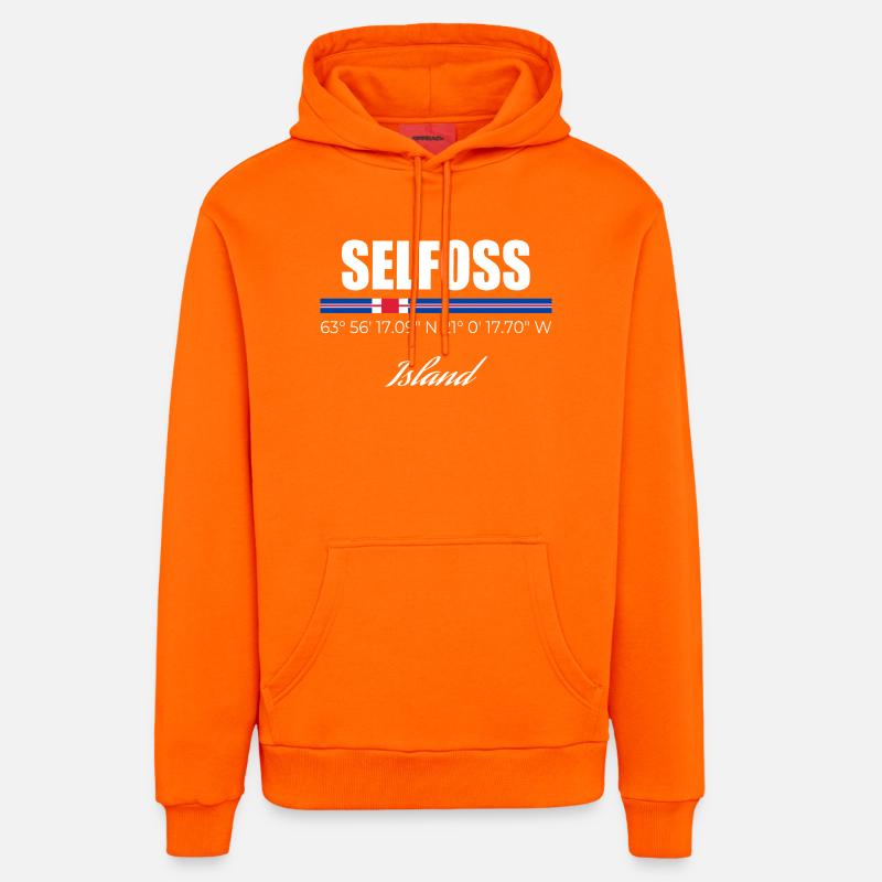 auto-désir - Sweat à capuche bio décontracté fabriqué en UE - SUNSET ORANGE