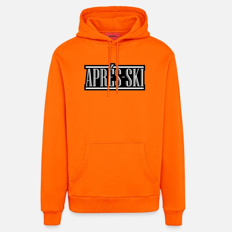 Après-ski - Sweat à capuche bio décontracté fabriqué en UE - SUNSET ORANGE