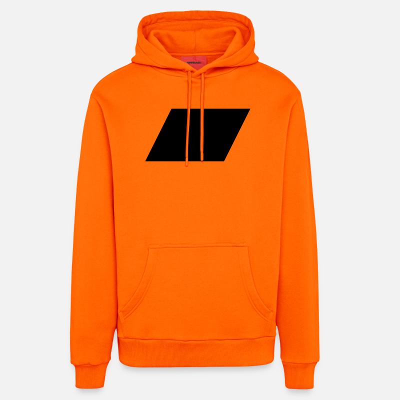 Parallélogramme - Sweat à capuche bio décontracté fabriqué en UE - SUNSET ORANGE