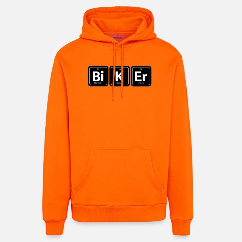 Bi-K Er Biker - Sweat à capuche bio décontracté fabriqué en UE - SUNSET ORANGE