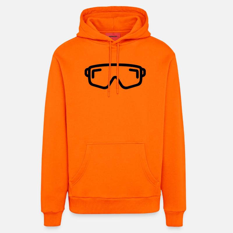 lunettes de sécurité - Sweat à capuche bio décontracté fabriqué en UE - SUNSET ORANGE