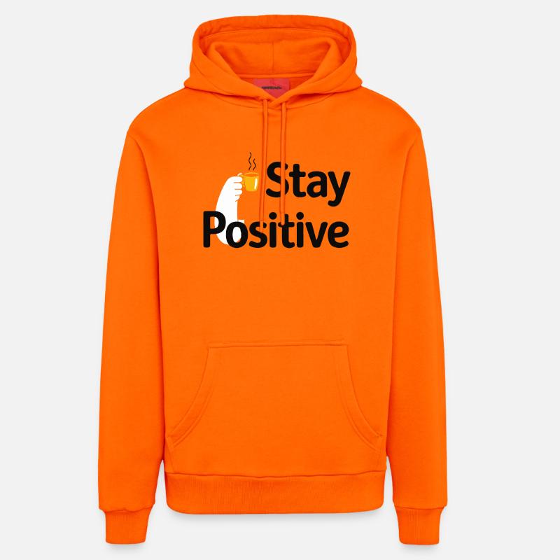 Tasse à café Reste Positive - Sweat à capuche bio décontracté fabriqué en UE - SUNSET ORANGE