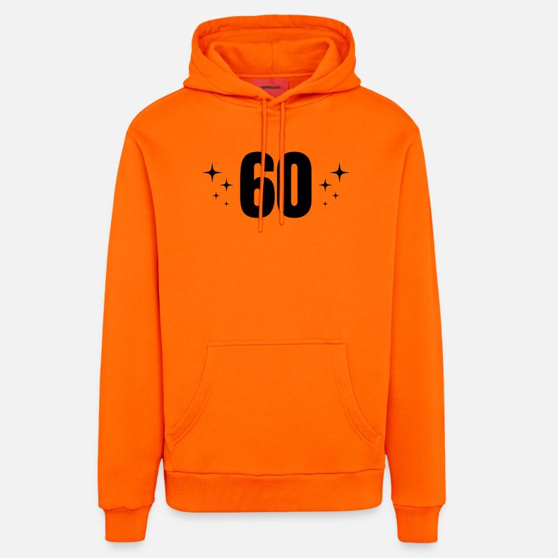 60e anniversaire - Sweat à capuche bio décontracté fabriqué en UE - SUNSET ORANGE