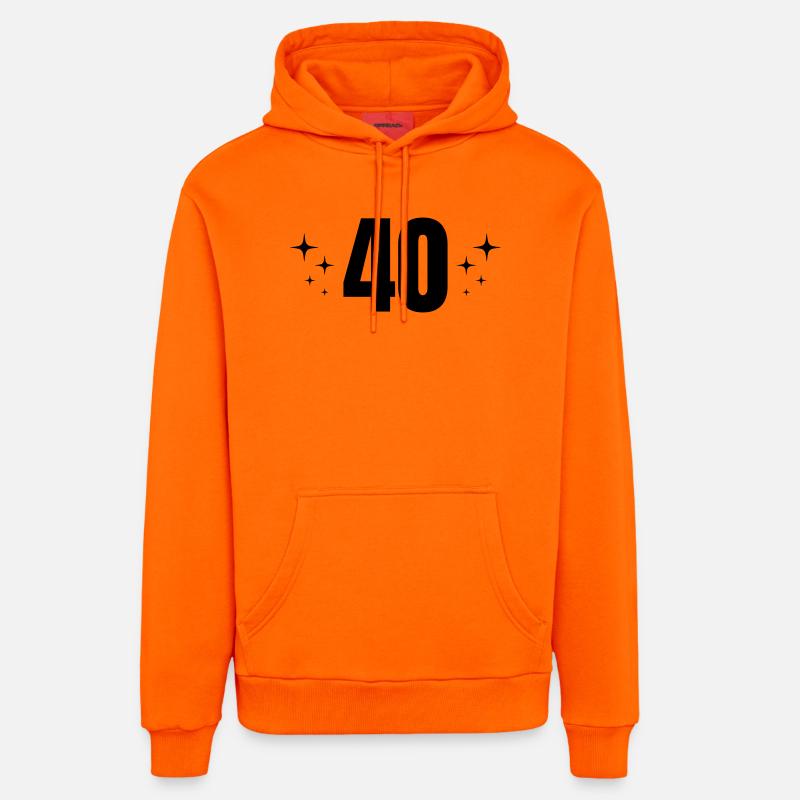 40e anniversaire - Sweat à capuche bio décontracté fabriqué en UE - SUNSET ORANGE