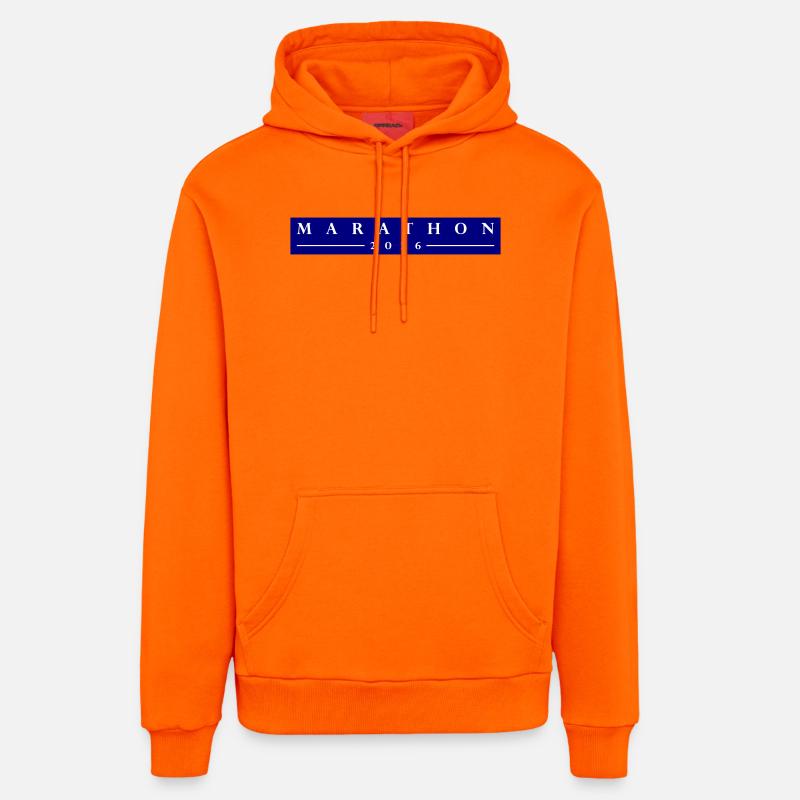 Marathon 2026 - Sweat à capuche bio décontracté fabriqué en UE - SUNSET ORANGE