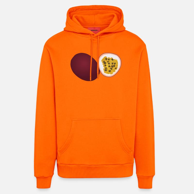 Passion Fruit Duo Art - Sweat à capuche bio décontracté fabriqué en UE - SUNSET ORANGE