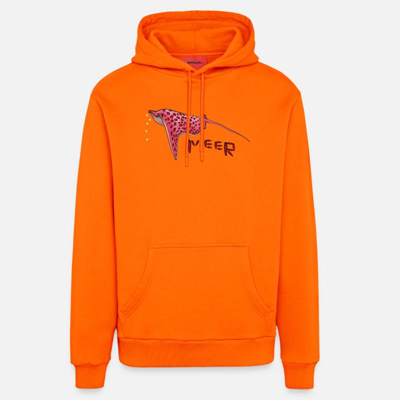 Stingray - Sweat à capuche bio décontracté fabriqué en UE - SUNSET ORANGE