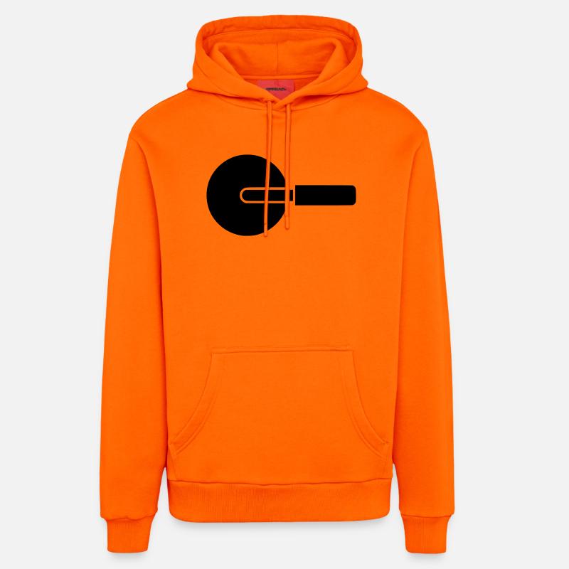 Couteau à roue coupe-pizza - Sweat à capuche bio décontracté fabriqué en UE - SUNSET ORANGE