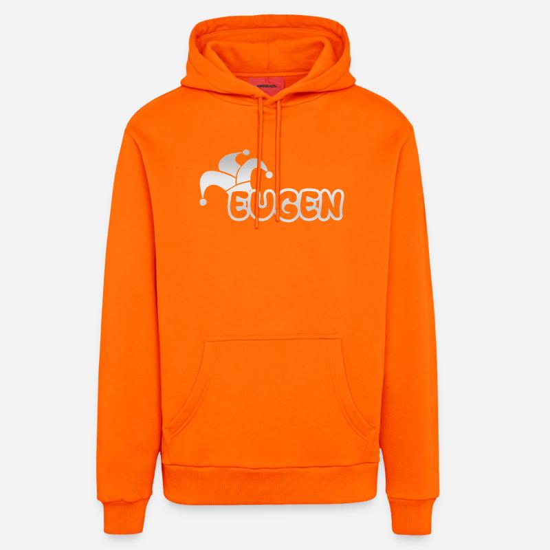 Carnaval Eugen - Sweat à capuche bio décontracté fabriqué en UE - SUNSET ORANGE