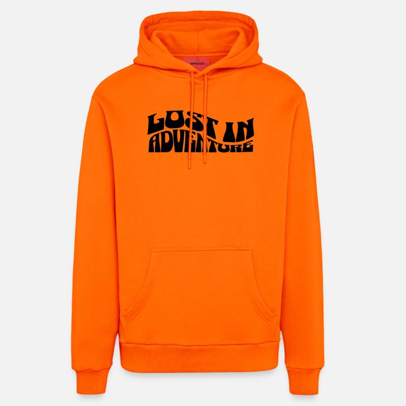 AVENTURE PERDUE - Sweat à capuche bio décontracté fabriqué en UE - SUNSET ORANGE