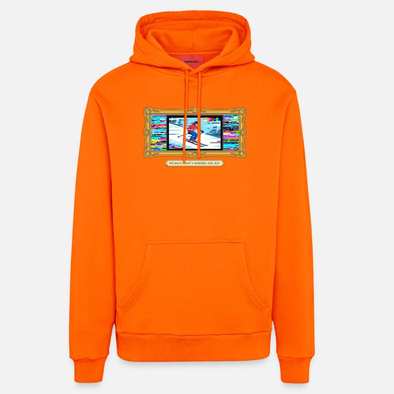 Art Skieur Moderne Bug Art - Sweat à capuche bio décontracté fabriqué en UE - SUNSET ORANGE