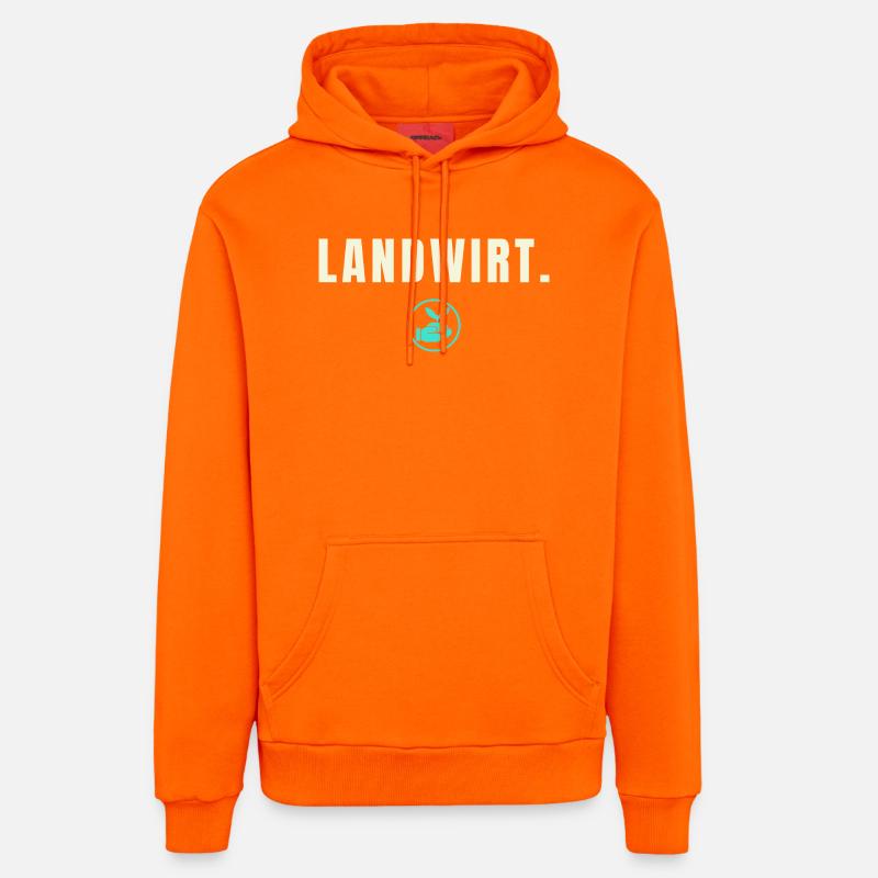 Édition Succès Fermier - Main & Pomme - Sweat à capuche bio décontracté fabriqué en UE - SUNSET ORANGE