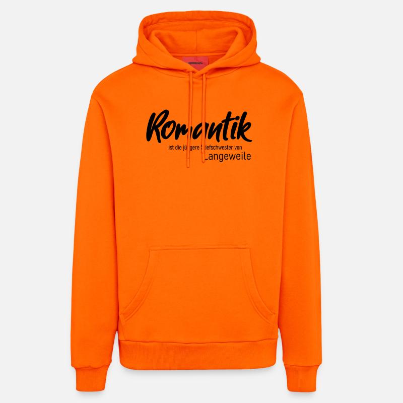 Romantisme - Sweat à capuche bio décontracté fabriqué en UE - SUNSET ORANGE