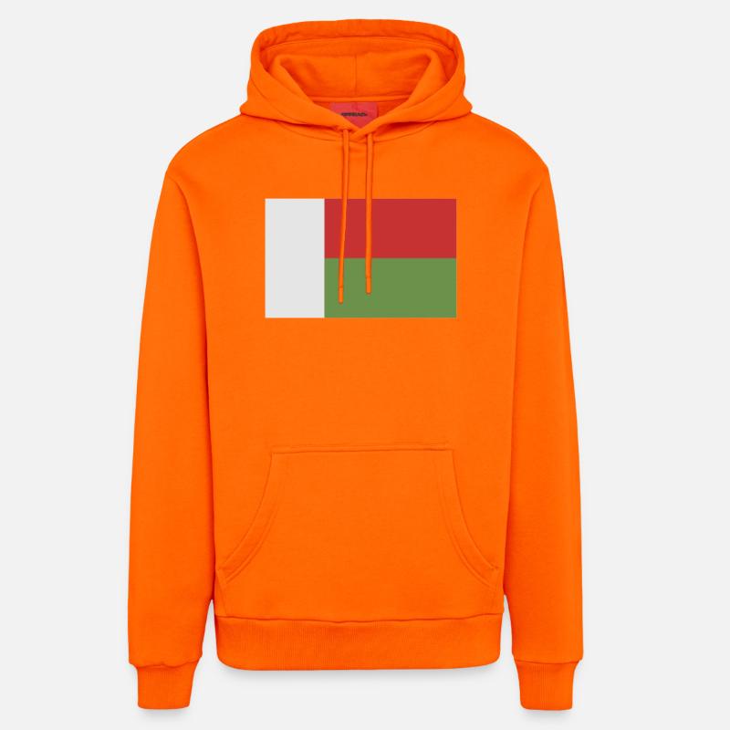 Drapeau de Madagascar - Sweat à capuche bio décontracté fabriqué en UE - SUNSET ORANGE