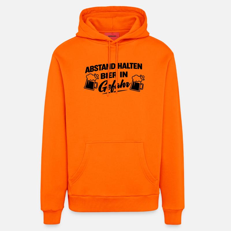 La bière en danger - Sweat à capuche bio décontracté fabriqué en UE - SUNSET ORANGE