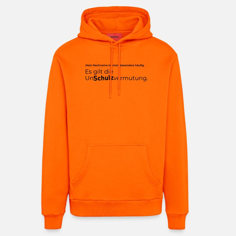 Présomption d’Unschulz - Sweat à capuche bio décontracté fabriqué en UE - SUNSET ORANGE