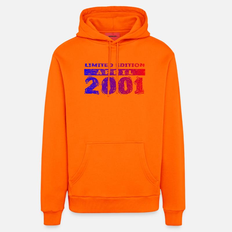 25e anniversaire Édition Limitée 04/2001 - Sweat à capuche bio décontracté fabriqué en UE - SUNSET ORANGE