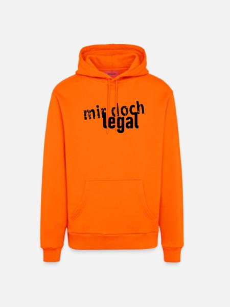 mir doch legal - Organic Relaxed Hoodie Made in EU - SUNSET ORANGE