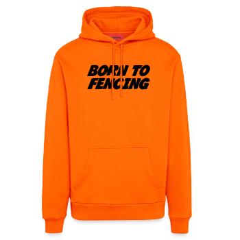Geboren fürs Fechten: dynamisches und modernes Design - Organic Relaxed Hoodie Made in EU - SUNSET ORANGE - Vorne