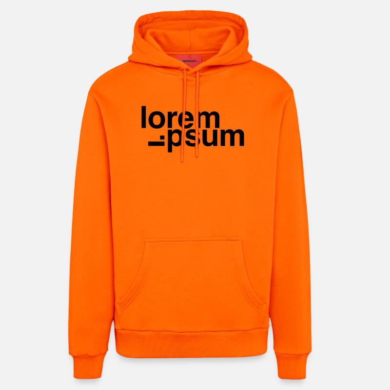 Lorem Ipsum - Sweat à capuche bio décontracté fabriqué en UE - SUNSET ORANGE