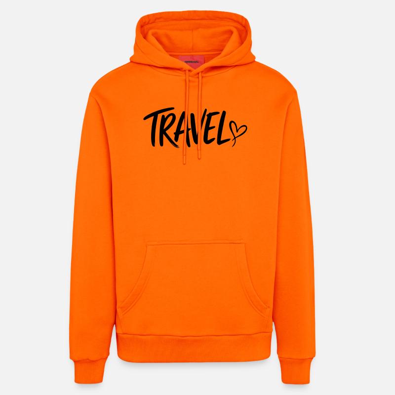 Voyager - Sweat à capuche bio décontracté fabriqué en UE - SUNSET ORANGE