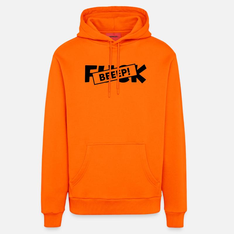 Bip de censure : Son de merde - Sweat à capuche bio décontracté fabriqué en UE - SUNSET ORANGE