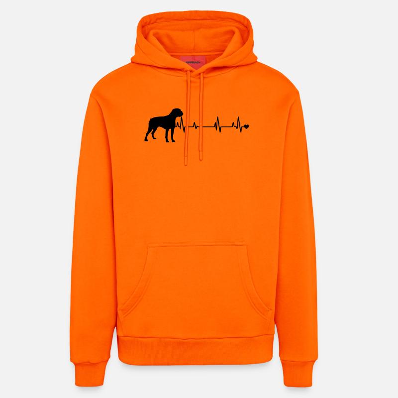 Chien - Sweat à capuche bio décontracté fabriqué en UE - SUNSET ORANGE