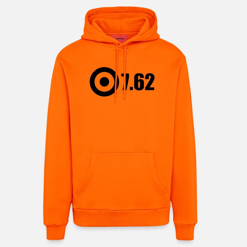 762black - Sweat à capuche bio décontracté fabriqué en UE - SUNSET ORANGE