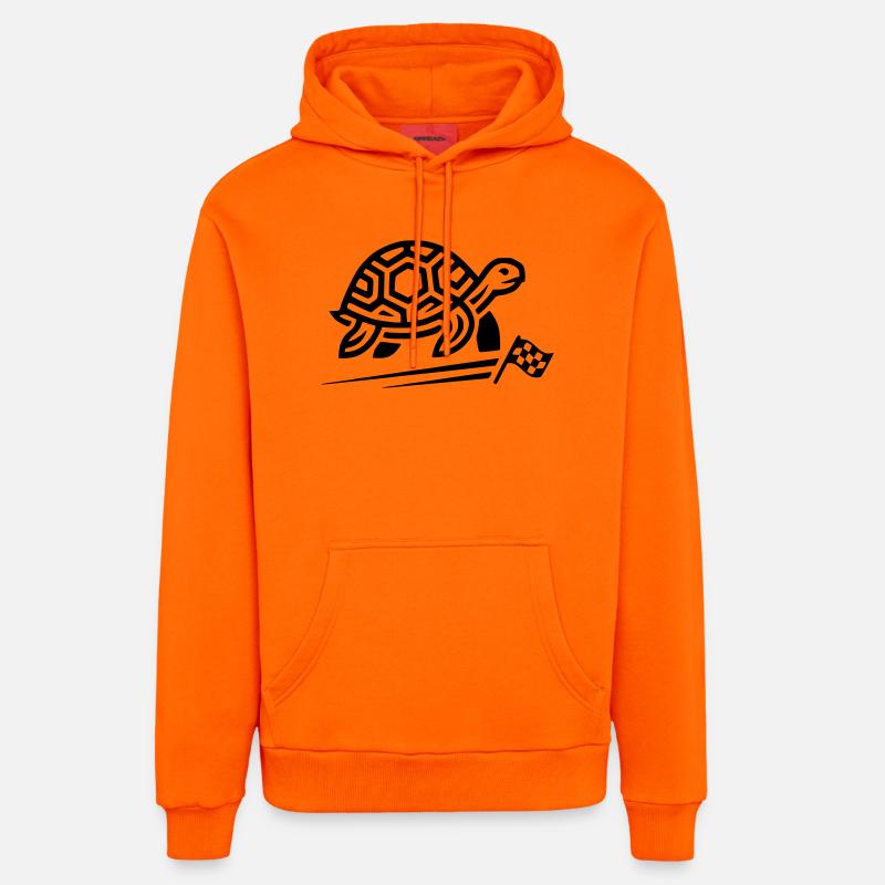 tortue - Sweat à capuche bio décontracté fabriqué en UE - SUNSET ORANGE