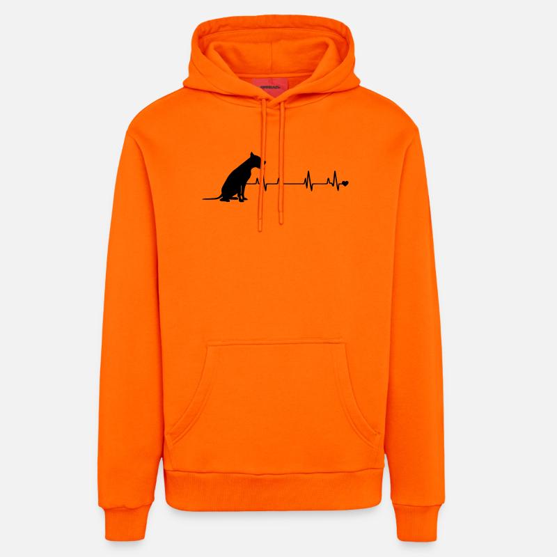 Chien - Sweat à capuche bio décontracté fabriqué en UE - SUNSET ORANGE