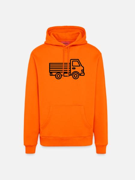 Lkw - Organic Relaxed Hoodie Made in EU - SUNSET ORANGE
