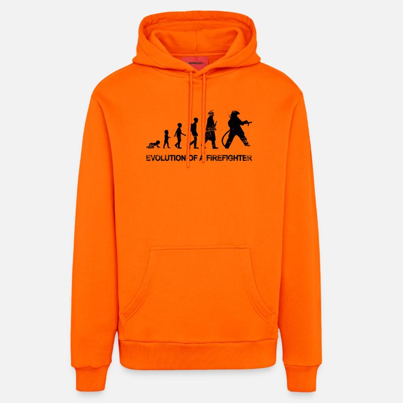 Développement d’un pompier - Sweat à capuche bio décontracté fabriqué en UE - SUNSET ORANGE