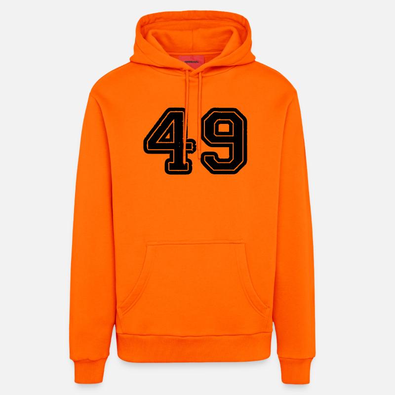 49 - Sweat à capuche bio décontracté fabriqué en UE - SUNSET ORANGE
