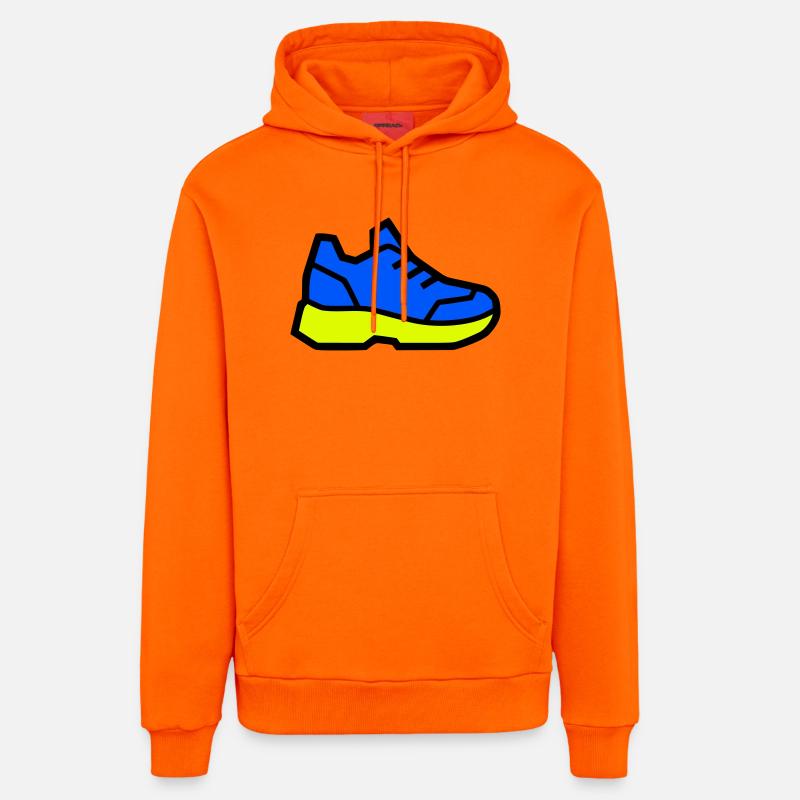 Moderner Laufschuh Sneaker - Organic Relaxed Hoodie Made in EU - SUNSET ORANGE