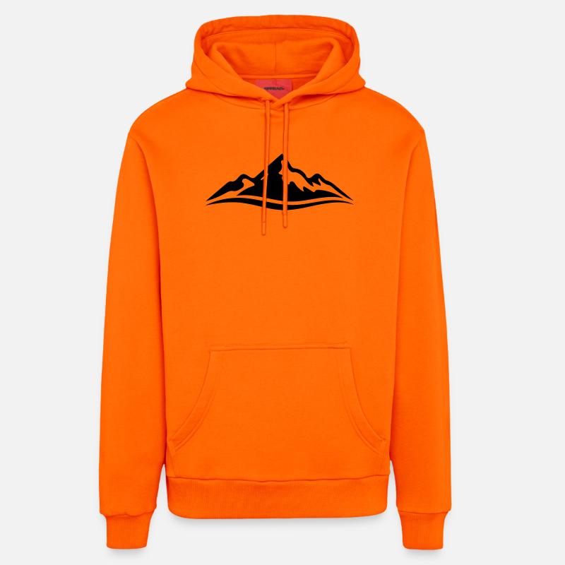 mountain - Organic Relaxed Hoodie Made in EU - SUNSET ORANGE