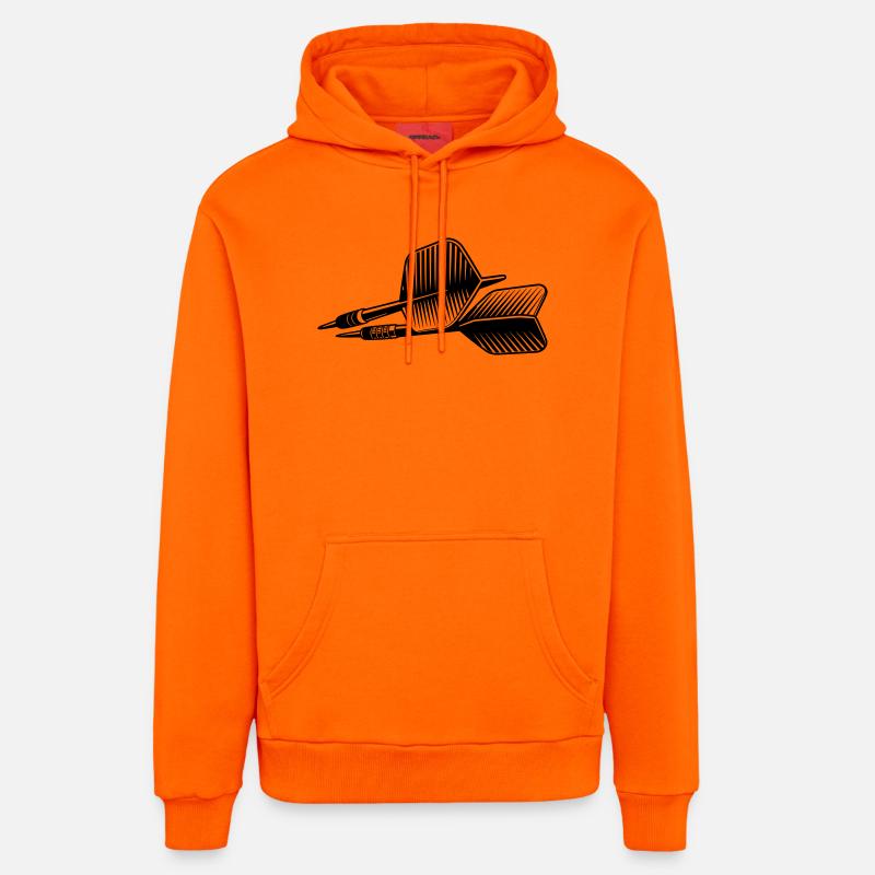 Fléchettes - Sweat à capuche bio décontracté fabriqué en UE - SUNSET ORANGE