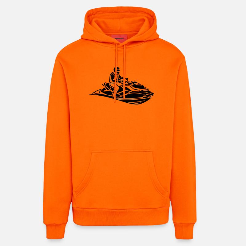 Embarcations - Sweat à capuche bio décontracté fabriqué en UE - SUNSET ORANGE