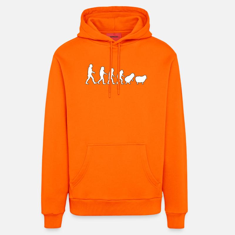 Evolution zum Schaf: Herdendenkweise - Organic Relaxed Hoodie Made in EU - SUNSET ORANGE
