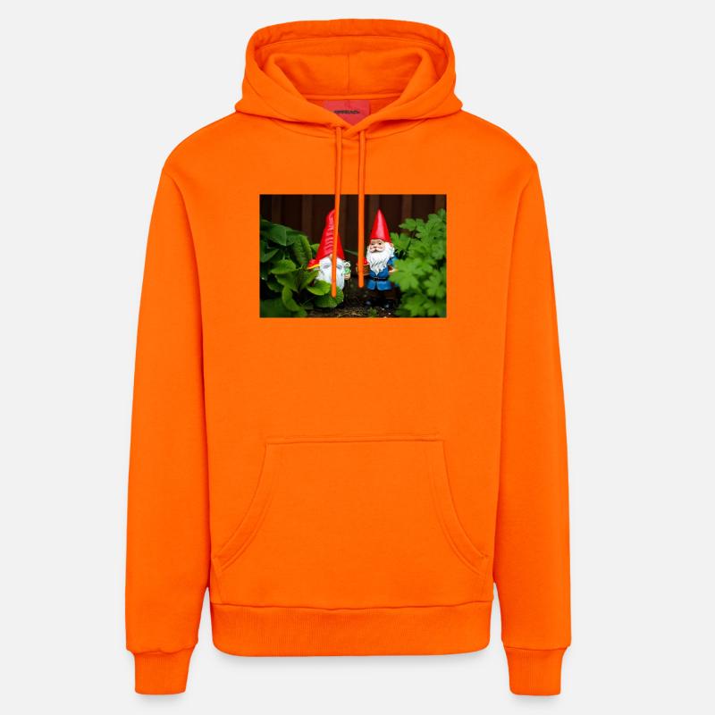 Délice des nains de jardin - Sweat à capuche bio décontracté fabriqué en UE - SUNSET ORANGE