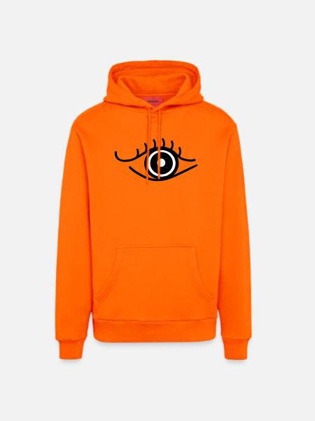Auge_sw - Organic Relaxed Hoodie Made in EU - SUNSET ORANGE