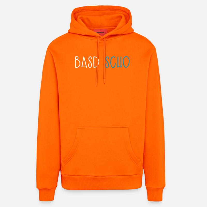 Basd Scho Bavière Dialecte bavarois - Sweat à capuche bio décontracté fabriqué en UE - SUNSET ORANGE