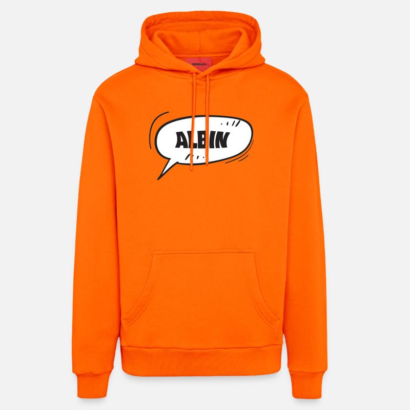 Albin - Sweat à capuche bio décontracté fabriqué en UE - SUNSET ORANGE
